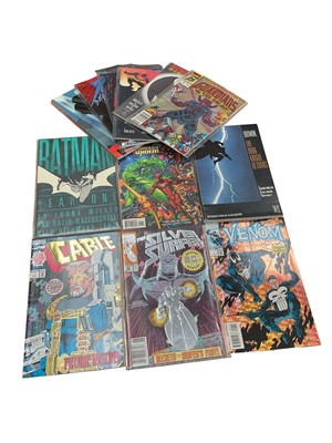 Lot 2865 - Box of comics and graphic novels to include Batman The Dark Knight Returns, The Dark Knight Strikes Again #1-3, Batman "Hunt the Dark Knight" and "The Dark Knight Falls", Marvel 1992 Guardians...