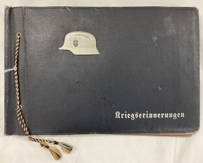 Lot 816 - Second Nazi German photograph album to include military service in France, with annotations, (1 album).