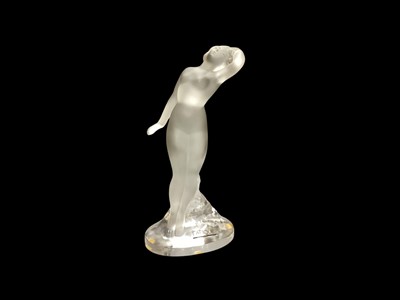 Lot 2351 - Lalique Danseuse frosted crystal figure of a nude figure, 24cm high, boxed