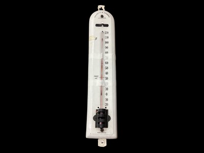 Lot 3063 - Unusual Negretti and Zambra ceramic thermometer measuring 62cm long