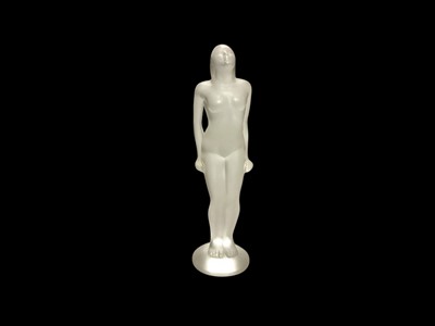 Lot 2353 - Lalique frosted glass figure of a female nude - Josephine, 18.5cm high, boxed