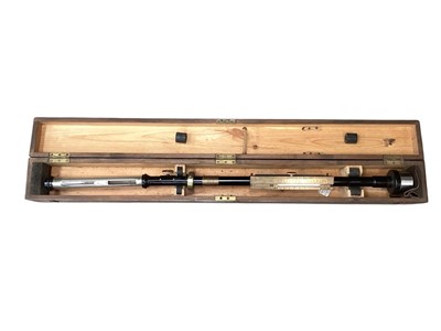 Lot 3064 - Kew marine barometer, by Negretti & Zambra, in original wood carrying case