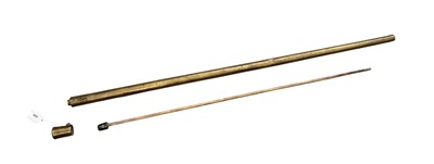 Lot 999 - 19th century concealed air gun stick with brass barrel and removable horn ferrule 93cm overall