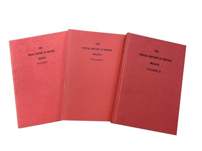 Lot 1181 - Set of books The Postal History of British Malaya - 3 volumes, Borneo - one volume, Aden - one volume and Penny Black Plates