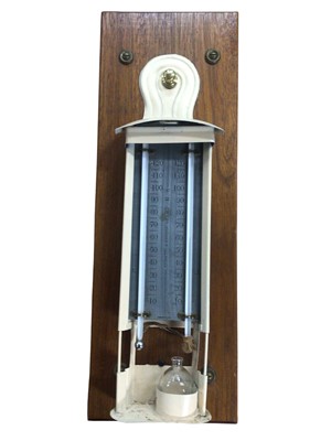Lot 3061 - Negretti and Zambra twin thermometer measuring 42cm