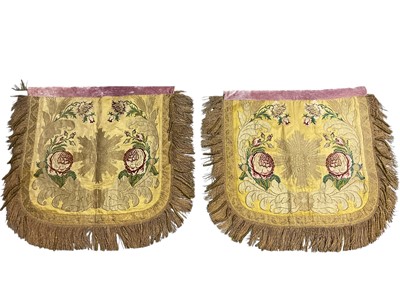 Lot 842 - Two antique ecclesiastical banners