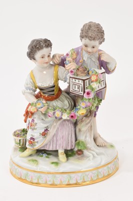 Lot 7 - Meissen figural group