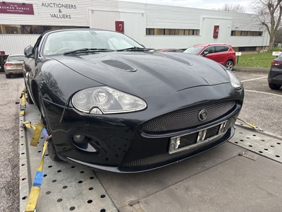 Lot 2899 - 2004 Jaguar XKR Convertible, 4196cc Supercharged V8 petrol, automatic, finished in black with a cream leather interior, reg. no. EU04 KHH