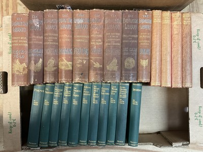 Lot 1404 - Oscar Wilde works, 11 Vols in conforming binding, together with the Badminton library of Sporting books, and set of Waverley novels