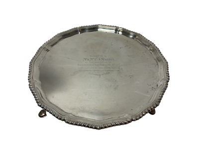 Lot 277 - 1920s Silver salver