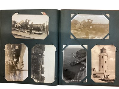 Lot 1174 - Postcards- some local interest to include scenes of Colchester Railway Disaster 12th July 1913, Tollesbury Railway Station October 1904 and views of Maldon, (2 albums).