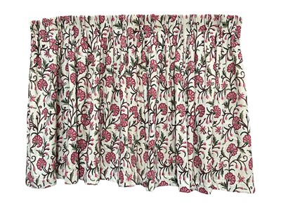 Lot 1559 - Pair good quality crewel work curtains, pinch pleat headings and interlined