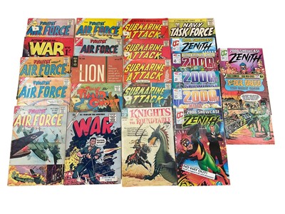 Lot 2867 - Box of comics to include Charlton comics, War comics, 2000ad showcase and others