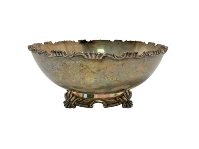 Lot 300 - White metal bowl marked silver