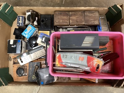 Lot 3022 - Collection of assorted writing equipment to include inkwells, ink cartridges and related items, (3 boxes).