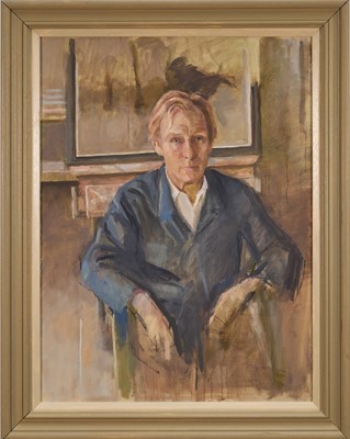 Lot 1273 - Jack Stephenson (1945-2025) oil on canvas, Portrait of Bill Nighy, monogrammed, signed and dated '24 verso, 60cm x 45cm, framed