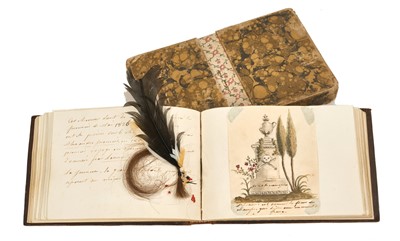 Lot 752 - Charming late 18th / early 19th century painted and inscribed Swiss autograph book