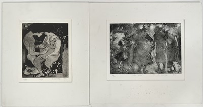 Lot 1293 - *Constance Stubbs (1927-2015) two signed limited edition etchings, titled, ‘Life’ and ‘The Fête’, the largest 20cm x 29cm, unframed