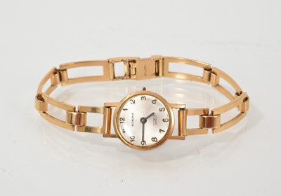 Lot 562 - Ladies' Excalibur cocktail watch on gold bracelet
