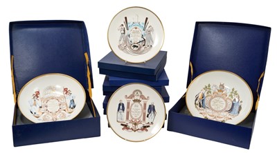 Lot 972 - Collection of twelve limited edition plates and two bowls by Royal Crown Derby