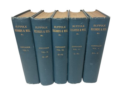 Lot 973 - W. A. Copinger - County of Suffolk: its history as disclosed by existing records and other documents, being materials for the history of Suffolk