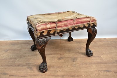 Lot 1407 - George I style walnut stool