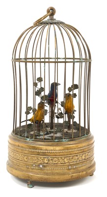 Lot 798 - Victorian style automaton singing bird cage