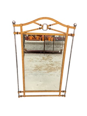 Lot 1501 - Attributed to Jacques Adnet, Wall mirror