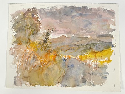 Lot 1227 - *John O'Connor (1913-2004) watercolour, Forest view, signed, inscribed verso, 33cm x 43cm, unframed