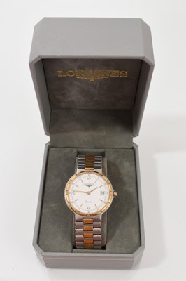 Lot 550 - Longines Conquest Quartz wristwatch with extra links in box