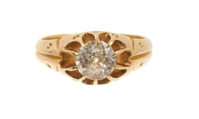 Lot 517 - Antique diamond single stone ring