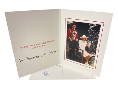 Lot 173 - T.R.H. The Prince and Princess of Wales signed 1988 Christmas Card