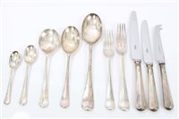 Lot 392 - Contemporary Silverer canteen of Hanoverian...