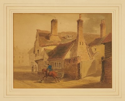 Lot 1334 - Thomas Smythe (1825-1906) set of four watercolours - Ipswich Public Houses, including The Halberd Inn, Saracens Head, St Margaret's Green and Old Running Buck