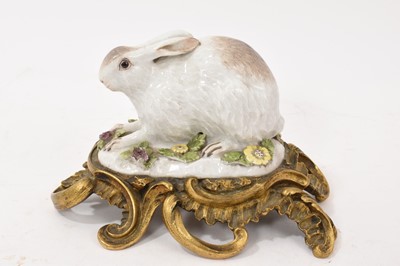 Lot 109 - Mid 18th century Meissen rabbit