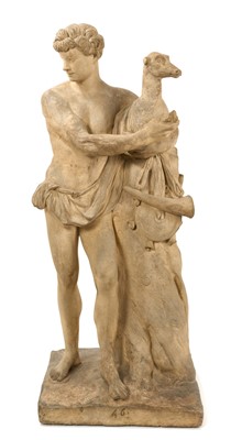 Lot 854 - Fine late 18th / early 19th century Continental terracotta figure of a young shepherd