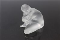 Lot 2015 - Lalique glass nude figure - Statue Nu Sage,...