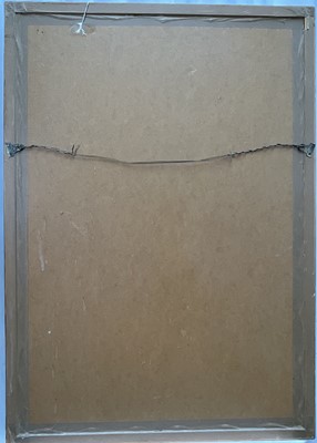 Lot 35 - McLaren, 20th Century, Standing nude studies, front and back, pencil heightened with chalk on blue card, signed, 75cm x 47cm, glazed frames (2)