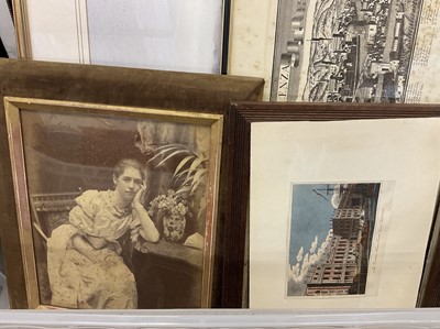 Lot 5193 - Collection of pictures, including prints and watercolours (2 boxes)