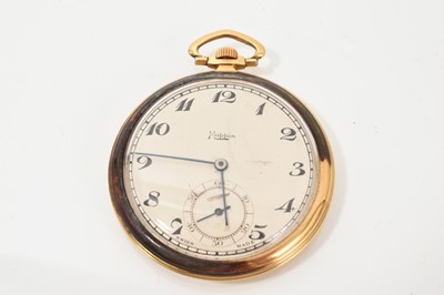 Lot 746 - Art Deco pocket watch retailed by Mappin, in 18ct gold case
