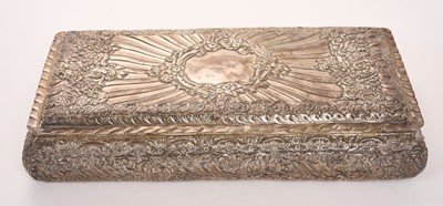 Lot 389 - Late Victorian silver dressing table box