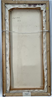 Lot 64 - Gil Mutch (b. 1955) oil on canvas, 'Time to Think, 2004', signed verso, 95cm x 44cm, framed