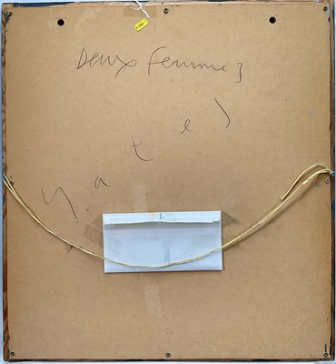 Lot 68 - Tony Yates, plaster relief, ‘Deux Femmes’, signed and titled verso, 51cm x 46cm x 1.5cm, framed