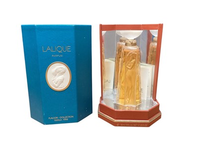 Lot 2207 - Lalique glass scent bottle Flacon Collection Edition 1994 with contents, 60ml, in box and packaging