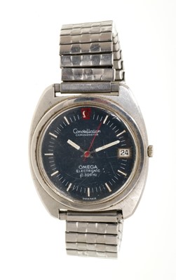 Lot 735 - 1970s Omega Constellation Electronic stainless steel wristwatch