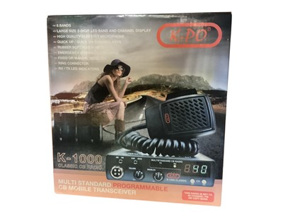 Lot 1789 - K-PO K-1000 multi standard programmable CB mobile transceiver, boxed (1)