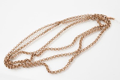 Lot 664 - Victorian gilt metal guard chain