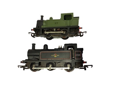 Lot 1816 - Triang OO Gauge BR lined black Class B12 4-6-0 tender locomotive 61572, boxed, two loose tank engines and rolling stock and Class A4 Mallard model 4468 (qty)