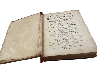 Lot 1324 - Chemistry - Boerhaave - A New Method of Chemistry, 1741 second edition, Vol II only, with folding plates
