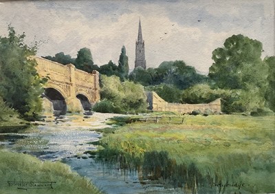 Lot 252 - Henry John Sylvester Stannard (1870-1951) watercolour, Weybridge, signed and inscribed, 19cm x 24cm, glazed frame